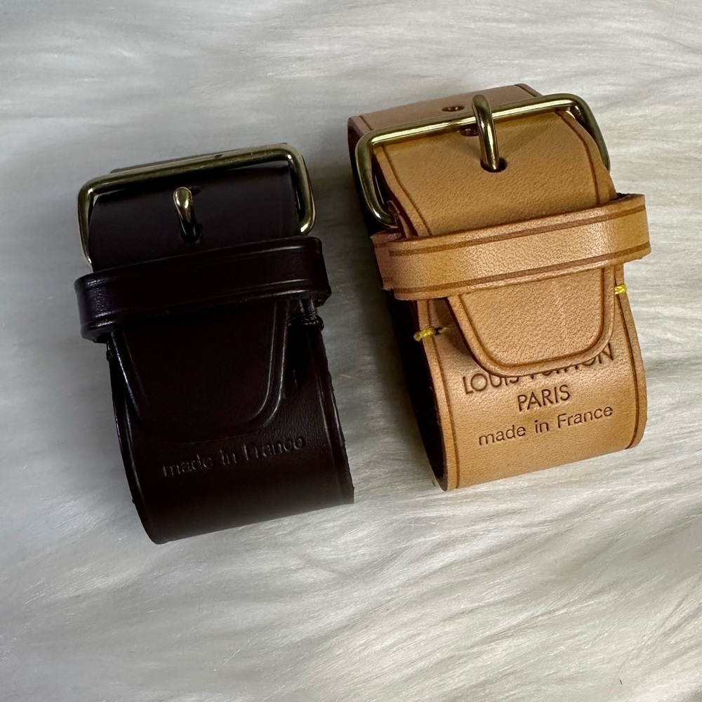 LOUIS VUITTON leather luggage tage handle bundle
